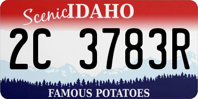 ID license plate 2C3783R