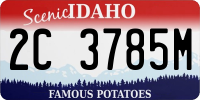 ID license plate 2C3785M