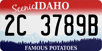 ID license plate 2C3789B