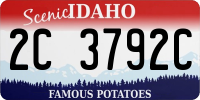 ID license plate 2C3792C