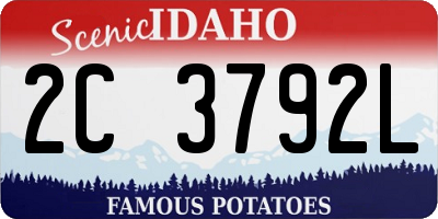 ID license plate 2C3792L