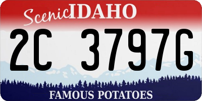 ID license plate 2C3797G