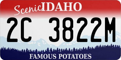 ID license plate 2C3822M