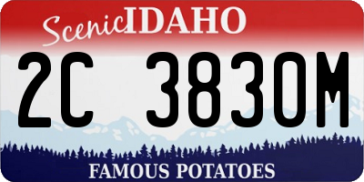 ID license plate 2C3830M
