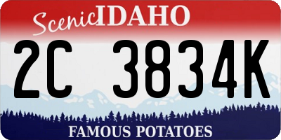 ID license plate 2C3834K