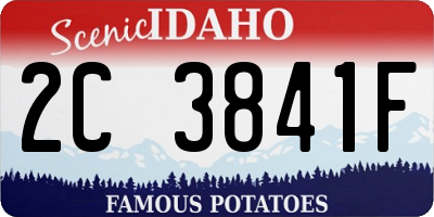 ID license plate 2C3841F