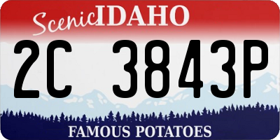ID license plate 2C3843P