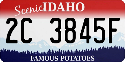 ID license plate 2C3845F