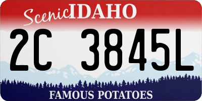 ID license plate 2C3845L