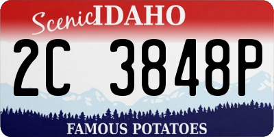ID license plate 2C3848P