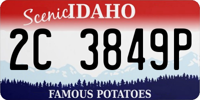 ID license plate 2C3849P