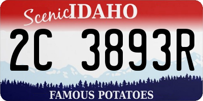 ID license plate 2C3893R