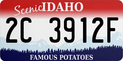 ID license plate 2C3912F