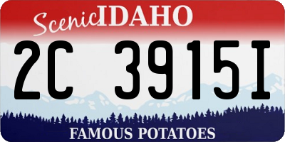 ID license plate 2C3915I