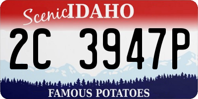 ID license plate 2C3947P