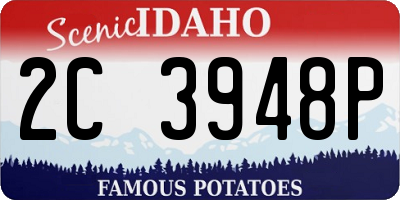 ID license plate 2C3948P