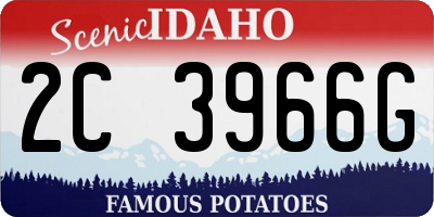 ID license plate 2C3966G