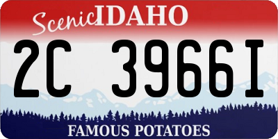 ID license plate 2C3966I