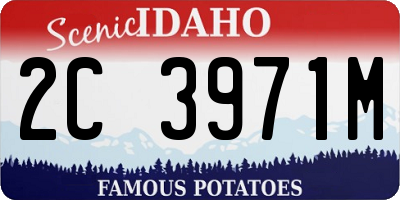 ID license plate 2C3971M