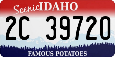 ID license plate 2C3972O