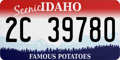 ID license plate 2C3978O
