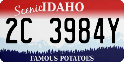 ID license plate 2C3984Y