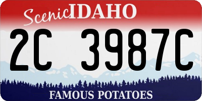 ID license plate 2C3987C