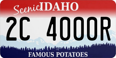 ID license plate 2C4000R