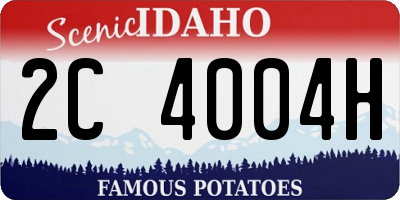 ID license plate 2C4004H