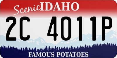 ID license plate 2C4011P