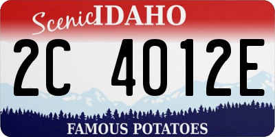 ID license plate 2C4012E