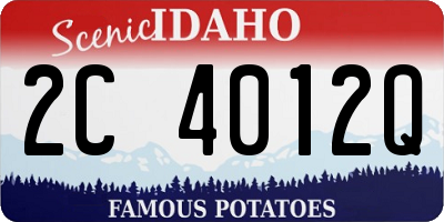 ID license plate 2C4012Q
