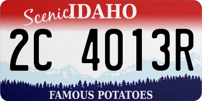 ID license plate 2C4013R