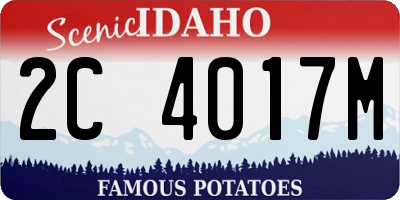 ID license plate 2C4017M