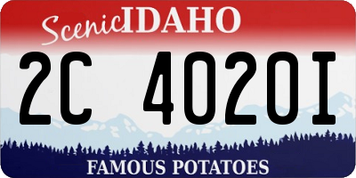 ID license plate 2C4020I