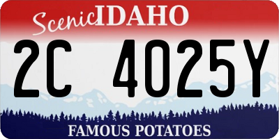 ID license plate 2C4025Y