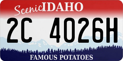 ID license plate 2C4026H