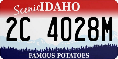 ID license plate 2C4028M