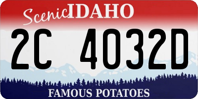 ID license plate 2C4032D