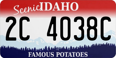 ID license plate 2C4038C