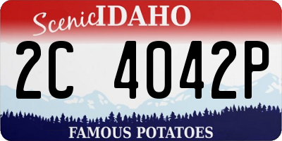 ID license plate 2C4042P