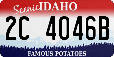 ID license plate 2C4046B