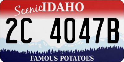 ID license plate 2C4047B