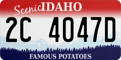 ID license plate 2C4047D