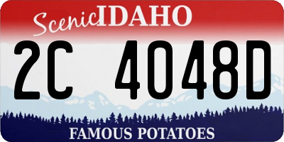 ID license plate 2C4048D