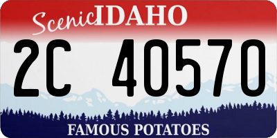ID license plate 2C4057O