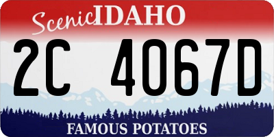 ID license plate 2C4067D