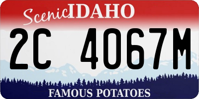 ID license plate 2C4067M