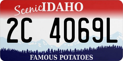 ID license plate 2C4069L
