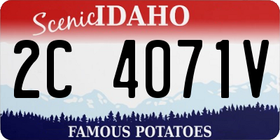 ID license plate 2C4071V